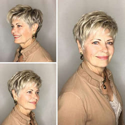 Layered Short Blonde Pixie Cut Wigs for Women Realistic Synthetic Short Hair Wig with Bangs Natural Women's Wig for Daily Party