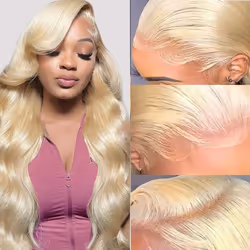 Miss Alle 613 Blonde Lace Front Wigs Human Hair HD Transparent 180% Density 13x4 Body Wave Lace Front Wigs Human Hair Pre Plu ...