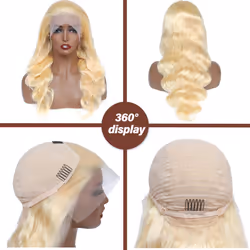 Miss Alle 613 Blonde Lace Front Wigs Human Hair HD Transparent 180% Density 13x4 Body Wave Lace Front Wigs Human Hair Pre Plucked with Baby Hair 22inc