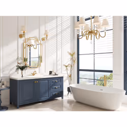 Kelly Miller Gold Bathroom Mirror for Wall  20x30 Gold Wall Mirror Vanity Mirror Decorative Mirror Wall Decor Beveled Mirror for Master