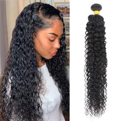 12A Water Wave Bundles Human Hair 16 Inch Water Wave Human Hair One Bundles 100% Unprocessed Brazilian Virgin Hair Wet and Wavy Human Hair Weave Bundl