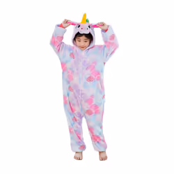 HQFURS Unicorn Onesie for Kids Animal Pajamas Cosplay Halloween Unisex Costume
