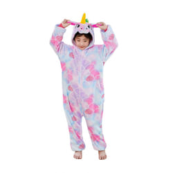 HQFURS Unicorn Onesie for Kids Animal Pajamas Cosplay Halloween Unisex Costume