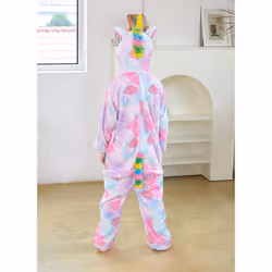 HQFURS Unicorn Onesie for Kids Animal Pajamas Cosplay Halloween Unisex Costume