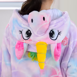 HQFURS Unicorn Onesie for Kids Animal Pajamas Cosplay Halloween Unisex Costume