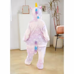 HQFURS Unicorn Onesie for Kids Animal Pajamas Cosplay Halloween Unisex Costume