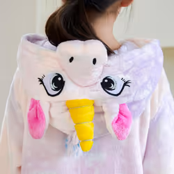HQFURS Unicorn Onesie for Kids Animal Pajamas Cosplay Halloween Unisex Costume
