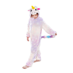 HQFURS Unicorn Onesie for Kids Animal Pajamas Cosplay Halloween Unisex Costume