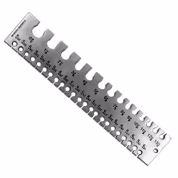 PRECISE Wire/Sheet Gauge | 0 to 36 Gauge (0.19mm - 8.23mm) Measuring Range | Hardened Stainless Steel | 6.5"""" (16.5 cm) Len ...