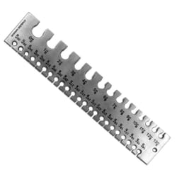 PRECISE Wire/Sheet Gauge | 0 to 36 Gauge (0.19mm - 8.23mm) Measuring Range | Hardened Stainless Steel | 6.5"""" (16.5 cm) Length | British Sta