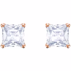 Swarovski Attract Square Crystal Rose Gold Earrings