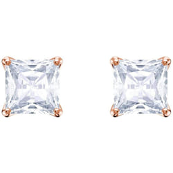 Swarovski Attract Square Crystal Rose Gold Earrings