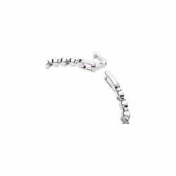 Swarovski Tennis Bracelet, Round Cut, White, Rhodium Plated