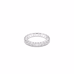 Swarovski Womens Vittore XL Ring White crystal Stones in a Rhodium Pl