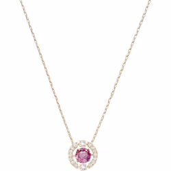 Swarovski Sparkling Dance Collection Rose Gold Red Necklace