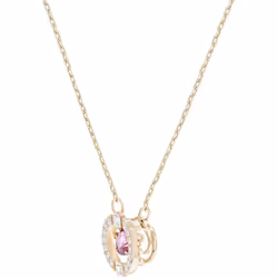 Swarovski Sparkling Dance Collection Rose Gold Red Necklace