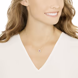 Swarovski Sparkling Dance Collection Rose Gold Red Necklace