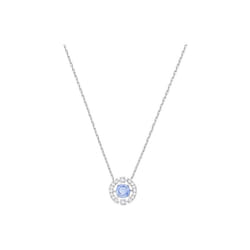 Swarovski Sparkling Dance Collection Silver & Blue Necklace