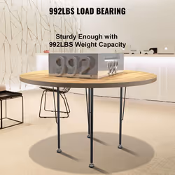 VEVOR Hairpin Metal Table Legs 28 Inch Desk Legs Set of 4 Heavy Duty Bench Legs 3-Rod Metal Furniture Legs Wrought Iron Coffee Table Legs Home DIY fo