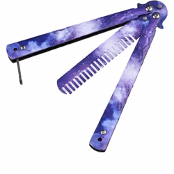 Pocket Combs Stainless Steel Folding Practice Combs Hair Styling Tools for Sport Outdoor Use
