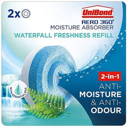 UniBond AERO 360 Moisture Absorber Waterfall Freshness Refill Tab, Aromatherapy, Ultra-Absorbent and Odour-Neutralising, for AERO 360 Dehu