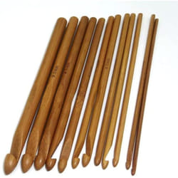12pcs 6 Bamboo Crochet Hooks Needle Knitting Hooks Knit Craft Weave