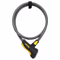 OnGuard Akita, Cable lock, Black, Yellow, Steel, Key, 1200 mm, 1.2 cm
