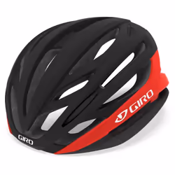 Giro Syntax MIPS Adult Road Cycling Helmet - Matte Black/Bright Red  Medium (55-59 cm)