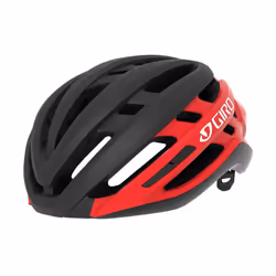 Giro Agilis Road Helmet - S - 51-55 CM, Matt Black / Bright Red