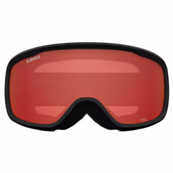 Giro Cruz Asian Fit Ski Goggles - Snowboard Goggles for Men  Women & Youth - Anti-Fog - OTG - Black Wordmark Strap with Amber Scarlet Lens