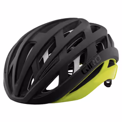 Giro Helios Spherical Road Helmet - S - 51-55 CM, Matt Black / Highlight Yellow