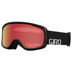 Giro Roam Asian Fit Ski Goggles - Snowboard Goggles for Men  Women & Youth - Black Wordmark Strap with Amber Scarlet/Yellow Lenses