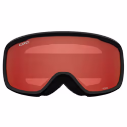 Giro Roam Asian Fit Ski Goggles - Snowboard Goggles for Men  Women & Youth - Black Wordmark Strap with Amber Scarlet/Yellow Lenses