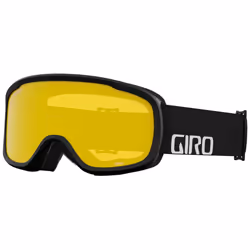 Giro Roam Asian Fit Ski Goggles - Snowboard Goggles for Men  Women & Youth - Black Wordmark Strap with Amber Scarlet/Yellow Lenses