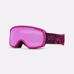 Giro Moxie Ski Goggles - Snowboard Goggles for Women & Youth - Pink Cover Up Strap with Amber Pink/Yellow Lenses