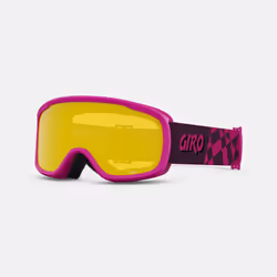 Giro Moxie Ski Goggles - Snowboard Goggles for Women & Youth - Pink Cover Up Strap with Amber Pink/Yellow Lenses
