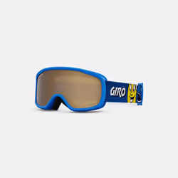 Giro Buster Kids Ski Goggles - Snowboard Goggles for Youth Boys Girls- Blue Faces Strap with Amber Rose Lens