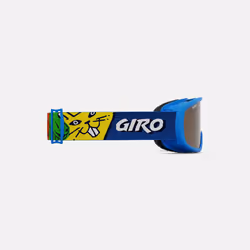 Giro Buster Kids Ski Goggles - Snowboard Goggles for Youth  Boys  Girls- Blue Faces Strap with Amber Rose Lens