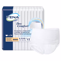 TENA Dry Comfort Underwear Extra Large Unisex 56 Count Size XL Incontinence Protector