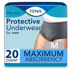 TENA ProSkin Protective Incontinence Underwear for Men Moderate Absorbency Small/Medium 20 Count