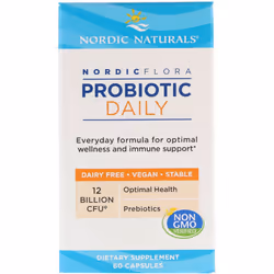 Nordic Naturals, Nordic Flora Probiotic Daily, 12 Billion CFU, 60 Capsules