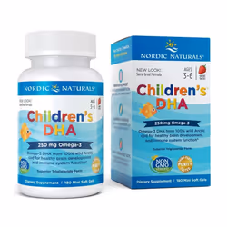 Nordic Naturals  Children's DHA, 250mg, Strawberry, 180 softgels