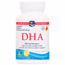 Nordic Naturals DHA, 830mg , Strawberry, 90 softgels