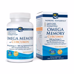 Nordic Naturals Omega Memory with Curcumin, 1000mg - 60 softgels