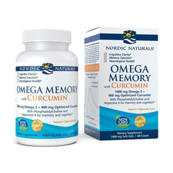 Nordic Naturals  Omega Memory with Curcumin, 1000mg  - 60 softgels