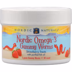 Nordic Naturals, Nordic Omega-3 Gummy Worms, 30 Strawberry Gummy Worms