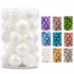 AMS 2.36''/60mm 34ct Christmas Ball Large Ornaments Party Decorations Shatterproof Festival Pendant Hangings for Xmas Tree De ...