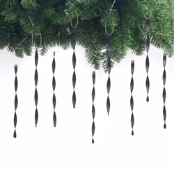 AMS Christmas Tree Ornaments 24PCS Aluminum Twisted Icicles Ornament Set for Christmas Tree New Year Party Decorations Suppli ...
