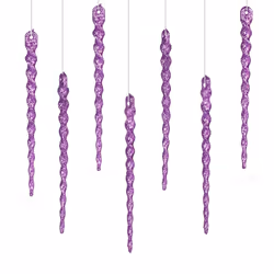 AMS Sparkling Glitter Plastic Icicle Ornaments 30 PCS Twisted Icicles Decoration Christmas Tree and Holiday Xmas Party Hangin ...