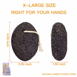 CROVIN Foot Pumice Stone for Feet Callus Remover - Natural Earth Lava Foot Scrubber Pack of 2 - Hypoallergenic Foot Peel in Foot Spa Quality - Pedicur